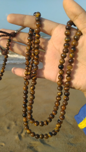 Tasbih Akik Tiger Eyes 8mm/10mm original Mesir (Tiger Eyes Agate Stone Beads)