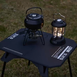 【HOSPORT】 โต๊ะแคมป์พับได้ - อลูมิเนียมอัลลอยด์ปรับความสูงต่ำสำหรับกิจกรรมกลางแจ้ง - เหมาะสำหรับการเดินป่าและตกปลา