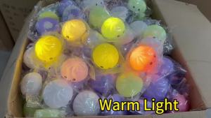 Bandai | Cute Luminous Dumpling Squeezing Toy Soft Decompression Colored Lamp Glowing Night Light for Bedroom Decor Desk Ornament and