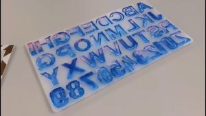 ABC Silicone Mold Alphabet resin mold silicone mold epoxy mold silicone resin mould uv craft DIY 英文字母 滴膠模具 滴胶模具 硅胶模具