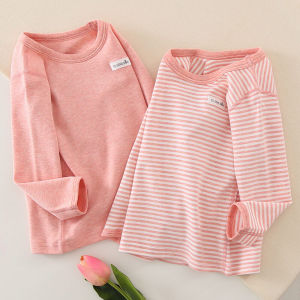 Girls Cotton Thermal Top A-Class Boneless Autumn Winter Warm Base Layer Shirt T-Shirt Childrens Underwear Fresh Style Pure Cotton