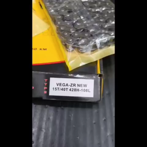 GEAR GIR GIGI TARIK DEPAN BELAKANG PLUS RANTAI SET 40T-15T/428-108L VEGA ZR KUALITAS SUPER