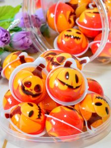 Halloween Pumpkin Explosion Heart Soft Candy Earth Flow Heart Internet Famous Candy Gift Small Package Gift Snacks/Nuts/Local Specialties
