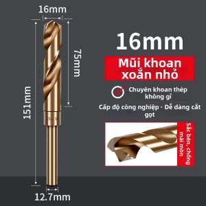 SONGQI | Mũi Khoan Thẳng Cứng Cao Kim Loại 14mm