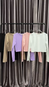 SV 6570 - Basic Long Sleeve Shirt | Silvervogue | Atasan Katun Stretch Pakaian Kasual Wanita