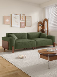 Vintage Style Wooden High-legged Sofa for Small Spaces