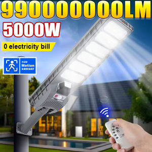 990000000LM 5000W/4000W/3000W Solar Lights Outdoor Waterproof Street Lamp Floodlight With Motion Sensor Garden Courtyard Wall La