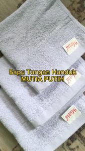 Paket Grosir 12 Pcs Handuk Tangan Kecil Putih Polos Lembut Premium MUTIA | Sapu Tangan Handuk Putih