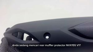 REAR MUFFLER PROTECTOR NVX155 V1 SET EXHAUST COVER NVX V1 MUFFLER PROTECTOR EKZOS COVER BLACK YAMAHA VIETNAM