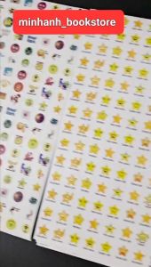 Sticker lời khen tiếng anh một tờ A4 có 189-154 miếng dán dạng decal sẵn keo