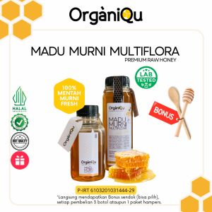 ORGANIQU Madu Multiflora 170gr Madu Murni Raw Honey Madu Premium Madu Asli