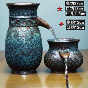 Ancient Style Fish Farming Flowing Water Ornaments Ceramic Retro Japanese Style Filter Aerating Garden Landscape Ancient Style Jar Hotel Homestay