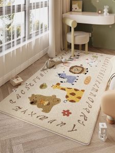 Carpet Gối Trẻ Em Chất Liệu Nhung Ảo Tấm Lót Phòng Ngủ Hoạt Hình Thanh Lịch Hiện Đại Tấm Lót Phòng Ngủ Cho Bé Trai Và Bé Gái