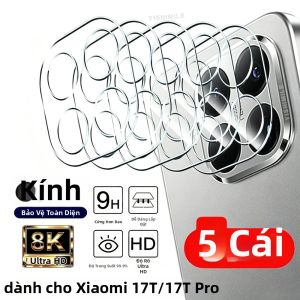 5 Miếng Kính Cường Lực Bảo Vệ Camera Ultra HD Phủ Toàn Diện Dành Cho Xiaomi 17T Pro 17 17T 15T Pro 15 Pro 14T NNBILI Bảo Vệ Camera Điện Thoại Di Động