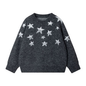 MUCMUKN | Pilling Resistance Gradation Star Wool Blend Sweater