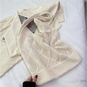 JIFANPAUL | Fashionable Knitted Tote Bag with Cutouts for Women