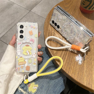 Cute Cartoon Dog Magnetic Absorption Phone Case for Samsung ZFold3/4/5/6 Flip Cover Ultra-Thin Womens Style Protective Shell