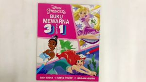 Disney Princess Buku Mewarna 3 Dalam 1 Untuk Kanak Kanak Dengan Halaman Menarik & Poster