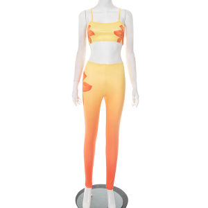 ชุดเสื้อกั๊กแขนกุดพิมพ์ลายและกางเกงขาสั้นสำหรับผู้หญิง ชุดกีฬา ชุดออกกำลังกาย ชุดทำงาน ชุดลำลอง ชุดทำงาน ชุดลำลอง