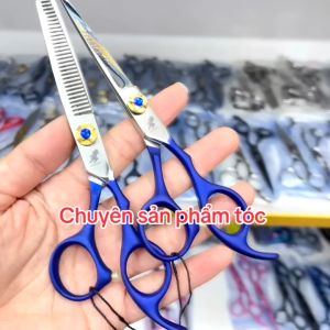 Kéo cắt tóc cao cấp Freelander 6.0 in ( xanh )