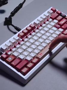Taptempo Retro Japanese Keycaps Side Print PBT Keycaps Cherry Profile Edge Shine Through Backlit Keycap For Mechanical Keyboard
