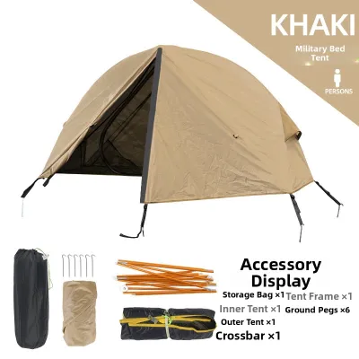 CAMPLEADER | Portable Single Off-ground Tent and Cot Combo Set