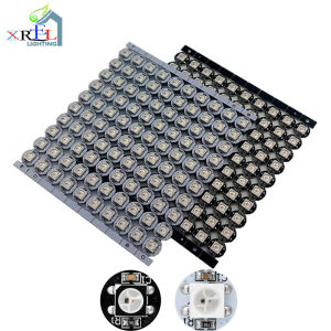 100PCS WS2812B WS2812 Led Chip 3Pin RGB 5050SMD WS2811 IC Black/White PCB With Heatsink Individually Addressable DC5V
