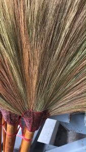 ไม้กวาดดอกหญ้าด้ามไม้ (5 ด้าม)