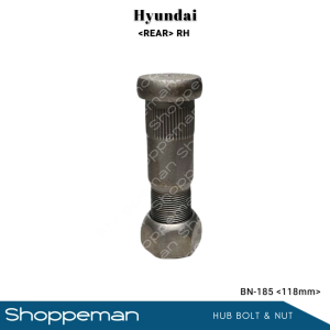 UNIVERSAL HYUNDAI REAR HUB BOLT AND NUT WHEEL STUD NUT RH 118mm BN-185