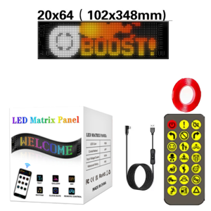 JJRC | Panel Windshield for Car DIY Programmable Text Pattern Animation Scrolling Display for Shop/Bar Truck Demon Eye LED Matrix Pixel