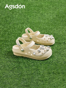 Agsdon | Womens Mary Jane Sandals Half Slippers