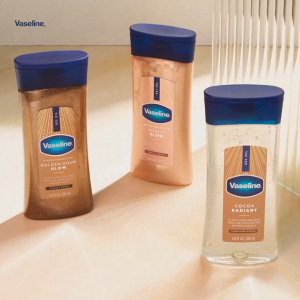 Vaseline Glazed and Glisten Golden Hour Body Gel Oil Glow Vanilla Cocoa Shimmering 200ml