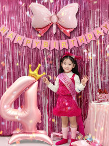 Laser Rain Curtain Birthday Scene Decoration Festive Party Atmosphere Props Background Wall Hanging Tassel Boy Girl