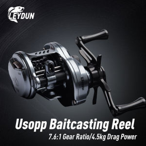Leydun New Usopp Baitcasting Fishing Reels 125g Ultralight 7.6:1 Gear Ratio 4.5kg Drag Power Bait Casting Reel Baitcaster Tackle