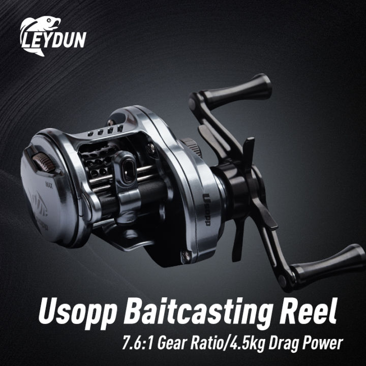 Leydun New Usopp Baitcasting Fishing Reels 125g Ultralight 7.6:1
