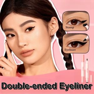 Double-ended Stamp Eyeliner Waterproof Smudge-proof Long-lasting Eye Makeup Tools