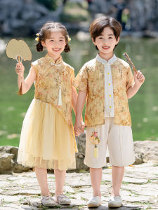 BOBOELEPHANT | Traditional Chinese Style Childrens Hanfu Suit