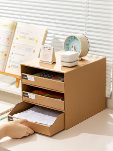 Desk Organizer Multi-layer Large Capacity 4 Compartments Document Shelf