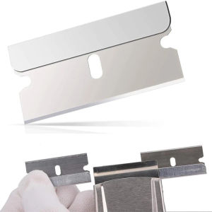 100pcs Razor Blade Scraper Metal Glass Glue Cleaner Remover Knife Replacement Carbon Steel Scraper Blades Car Tinting Tool