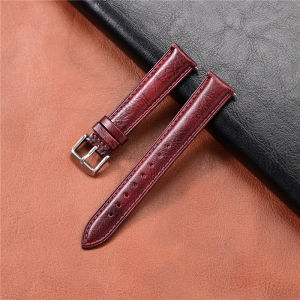 Genuine Leather Watch Strap 16mm 18mm 20mm 22mm Men Women Retro Oil Wax Cowhide Quick Release Universal Replace Band Bracelet