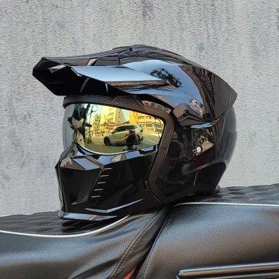 ORZ | Retro Full Face Motorcycle Helmet 3C Certified with Bluetooth Slot