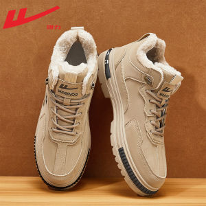 Autumn Mens Martin Boots Climbing Shoes Vintage Workwear Style Casual Sporty Short Fur Lined mid Heel round Toe Leather Patchwork