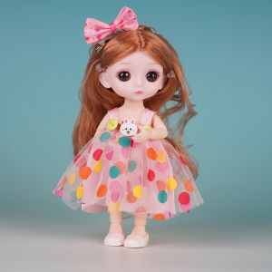 17cm Princess Doll Clothes Girl Playhouse Toy Dollhouse Dolls Kids Toys Swap Clothes Dollhouses Dollhouse Pretend Play Dolls