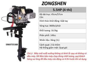 Động  cơ chạy thuyền 5.5HP Cano ZONSEN
