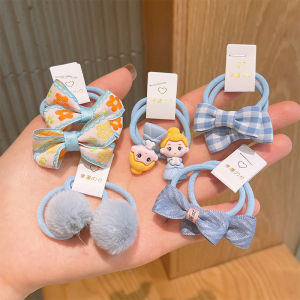Adorable Butterfly Knot Hair Accessories Elastic Band Girls Hair Ties Baby Head Ropes Non-Damaging Princess Style Hair Accessories