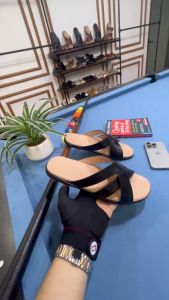 Dép Quai Ngang Nam Da Bò Thật Đế Đúc Nguyên Khối Màu Be Hàng Cao Cấp Full Bill Box( DNV08)