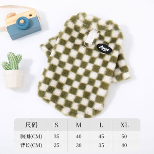 Warm Cute Cat Dog Clothes Anti Shedding Pet Clothing Blue Cat Leash Clothes Warm Plush Cat Vest for Autumn Winter Pet Supplies