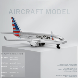 Airplane Toy Replica 16CM Scale 1:400 Metal B777 American Airlines Alloy Airplane Model Machine Diecast Aircraft Aviation