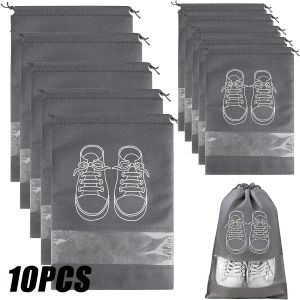 5/10PCS Shoes Storage Organizer Bags Non-Woven Shoe Dust Bags Portable Travel Shoe Bag Shoes Storage Packing Pouch Organizers 