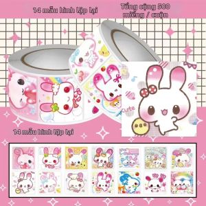 Bandai | Bộ 500 Hoạt Hình Retro Y2K Thỏ Niêm Phong Miếng Dán Thẩm Mỹ Đề Can Cho Điện Thoại Chai Túi Du Lịch DIY Quà Tặng Sáng Tạo Dành Cho Độ Tuổi Từ 14 +